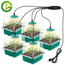 Kit vassoio di avviamento per semi a spettro completo coltiva la luce umidità regolabile sistema di vivaio per serra per la germinazione delle piante da giardinaggio Indoor