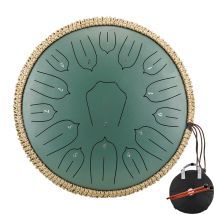 Hluru 15 note Tamburo con linguetta in acciaio Tamburo con serbatoio da 13 pollici Glucophone Chiave D Hanpan Meditazione