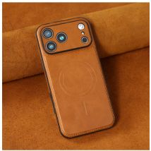 Hochwertige magnetische Leder-Handyhülle für iPhone 17, 16, 15, 14, 13, 12 Pro Max, 16 Plus 17, Air Wireless Charging Anti-Fall-Telefonabdeckung