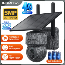 INQMEGA 5MP 4MP WIFI Wireless PTZ Telecamera solare 4G SIM con pannello solare Audio bidirezionale Protezione di sicurezza Telecamera CCTV Batteria Cam