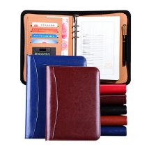 A6/A5/B5 Manager Ordner Padfolio Tagebuch Notebook und Journal Rechner Bindemittel Spirale Hinweis Buch Geschäfts Zipper Tasche linie Handbuch