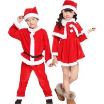 Weihnachts kostüme Kinder verkleiden Jungen Mädchen Durchführung Kleidung Set Santa Kleidung Hut Umhang Rock Anzug oder Hut Top Hose Gürtel