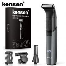KENSEN S15 Regolabarba Elettrico per Uomo con Lama a Doppia Faccia, Impermeabile IPX6, Rasoio per Peli del Corpo, Trimmer 2 in 1 per Barbiere