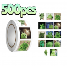 500 szt. Śmieszne naklejki z kosmitami-kotami, nietypowe naklejki z kosmicznymi kociakami do majsterkowania, ozdoby do dziennika i na prezenty