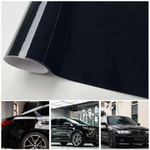 Involucro in vinile nero Adesivi per carrozzeria auto lucidi e luminosi Auto autoadesiva lucida Involucro in vinile Pellicola per auto nera lucida con rilascio d'aria