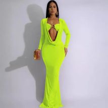 Elegante Geraffte Tiefen V-ausschnitt Langarm Bodycon Maxi Kleid Frauen Abend Nachtclub Party Promi Prom Meerjungfrau Lange Kleider Robe