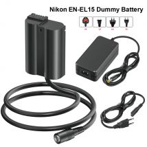 AC DC Power Adapter EN-EL15 Dummy Battery Kit for Nikon Z6 Z7 D500 D600 D610 D750 D780 D800 D810 D850 Z6 II D7000 Camera