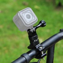 PULUZ 360-Grad-Drehung Fahrrad-Aluminium-Lenker-Adapterhalterung mit Schraube für GoPro, Insta360, DJI und andere Action-Kameras