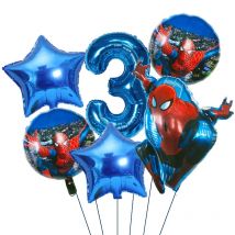 6 pezzi Marvel Super Hero Spiderman Foil Balloon Set Decorazione festa di compleanno per bambini