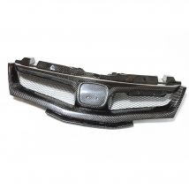 For 2006-2012 Honda Civic FN2 TYPE R True Carbon Fiber Shining Black Front Grille Mugen Style Automotive Grille