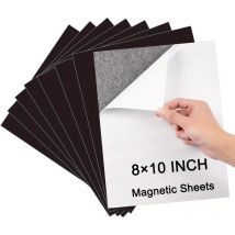 5 Sheets Adhesive Magnetic Sheets with Adhesive Backing 16Mil 8 x 10 Inches Flexible Magnet Sheets with Self Adhesive Sticky