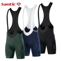 Santic Männer Radfahren Trägerhose 4D Kissen Polsterung Radfahren Bottom Trägerhose Langstrecken MTB Gepolsterte Shorts Strumpfhosen Slim Fit