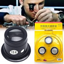 1/Set 5X 10X 15X Lente d'ingrandimento con clip per lente d'ingrandimento per strumenti di riparazione di orologi per gioielli da orologiaio