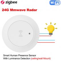 Tuya WiFi/ZigBee 24G MmWave Radar Smart Menschliche Anwesenheit Mit Beleuchtung Detektor Unterstützung Licht Schalter 95 ~ 250V