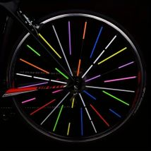 12 stücke Reflektierende Fahrrad Speichen Aufkleber Rohr Streifen Warnlicht DIY Fahrrad Rad Dekoration Radfahren Reflektierende Sicherheit Kit