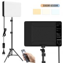 50W 3000k-6500k Lampada di riempimento a LED bicolore Pannello luminoso video Illuminazione fotografica Stream live Luce da studio fotografico con supporto per treppiede