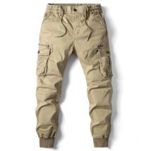 Nuovi pantaloni cargo da uomo in cotone kaki pantaloni da jogging tattici da uomo casual cargo multitasche moda esercito nero pantaloni grigio chiaro abbigliamento da lavoro