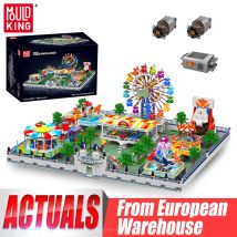 Mould King 11022 Vergnügungsspielzeug Das motorisierte MK Vergnügungspark-Baustein MOC Achterbahn-Ziegel-Set für Kinder, Weihnachtsgeschenk