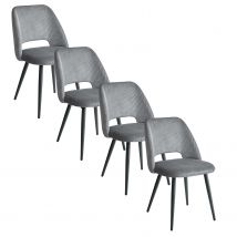2 szt./4 szt./6 szt. Nowoczesne, minimalistyczne krzesła do jadalni tapicerowane sztruksem - trwałe, łatwe w czyszczeniu, do kuchni, jadalni