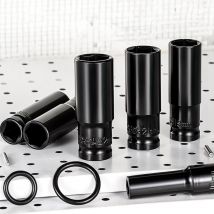 1/2 "Drive Presa per impatto profondo Chiave metrica Presa per impatto profondo Chiave pneumatica Testa Strumenti per la rimozione dei pneumatici