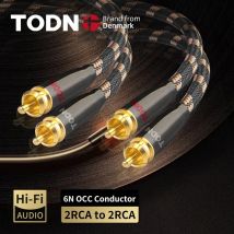 Cavo TODN rca 6N occ hifi da 2rca a 2rca cavi audio di fascia alta per amplificatore DAC DAP maschio a maschio TV mixer stereo per auto
