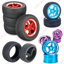 Upgrade Aluminium legierung Metall Gummi Offroad-On-Road-Rad für Wltoys 124016 124017 MJX Hyper Go 16207 16208 14301 RC Autos