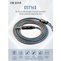 KBEAR ST16 Crystal 16 Core Cavo di aggiornamento 5N Singolo rame placcato argento 2PIN/MMCX/QDC Auricolari Connettore per KS1 Star River Lark