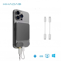 Khadas Tea Amplificatore per cuffie portatile USB, DAC magnetico Bluetooth con batteria da 1160 mAh, supporto DSD 256/PCM 384 KHz/Siri Chat
