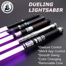 TXQSABER Spada Laser Neo Pixel Pesante Duello RGB Cambia Colore Impugnatura In Metallo Liscio Altalena Blaster Cosplay Jedi Spada Laser Giocattoli Del Capretto