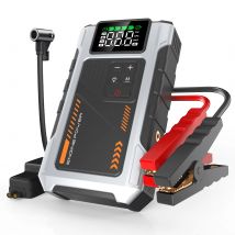 Eigotrav U2 5-en-1 6000A 12000mAh arrancador de batería de coche con compresor de aire de 150PSI cargador de respaldo caja de puente de banco de energía