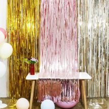 2/3M Party Background Wedding Decoration Foil Fringe Curtain Sequin Bachelorette Photo Backdrop Wall