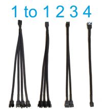 Cavo adattatore Splitter ventola PWM a 4pin da 1 a 1 2 3 4 cavo di alimentazione per estensione ventola PC Splitter ventola CPU Computer