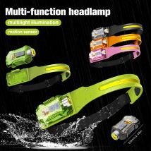 XW005 Induktions-LED-Stirnlampe Typ C, wiederaufladbarer heller Scheinwerfer, COB-Arbeitslicht, abnehmbare Taschenlampe mit Endmagnet, UV-Licht