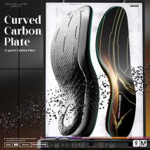 Mcgola gebogene Carbon-Platten-Einlegesohle, stabile Fußgewölbeunterstützung, seitliche Neigung, doppelte hüpfende Basketball-Einlegesohle