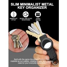 Organizzatore di chiavi per uomo Portachiavi metallico compatto Portachiavi innovativo e minimalista per porta Airtag |   Il portachiavi protegge 2-5 chiavi