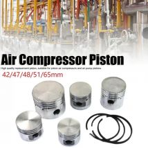 Air Compressor Piston+Piston Rings Parts Air Pump Accessories 42/47/48/51/65mm Dia Piston Rings Set For Air Compressor Pneumatic