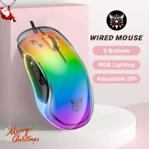 ONIKUMA CW925 Kabelgebundene Spielmaus, verstellbar, 12800 DPI, Mäuse, ergonomisches Wabendesign mit Chroma-RGB-Leuchten für Desktop-Laptop-PC