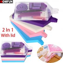 HOMFUN Super grande capacità 2 In 1 strumenti per pittura diamante vassoi perline organizzare contenitori di stoccaggio vassoi accessori per ricamo