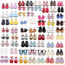 5cm PU skórzane buty dla lalek kokarda królika, buty w kwiaty sandały trampki buty dla 14-calowej amerykańskiej lalki, EXO, bawełniana lalka, Nancy, lalki zabawkowe