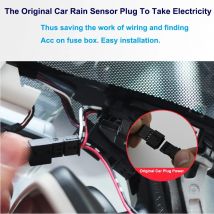New Plug and play Power Cable For Car Dvr Dash Cam Camera Easy to install connect to the rain sensor of the Original car
