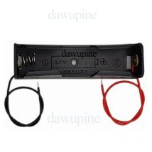 10PCS 18650 Battery Case 1 Slot 3.7V Battery Storage Box Cell Holder Plastic Container Housings Shell Connect Black Red Wires