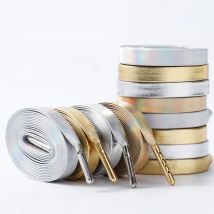 Luxus Faux PU Leder Schnürsenkel Gold Silber Flache Seil Schnürsenkel Metall HeadSneakers Casual Schuhe Schnürsenkel 80/100/120/140/160 cm 1 Paar