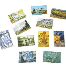 28 Blatt/Set Van Gogh Ölgemälde Lomo Karte DIY Grußkarte Segen Nachricht Karten Geburtstag Brief Umschlag Geschenkkarte