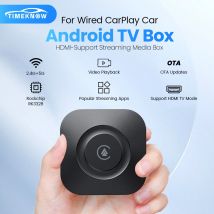TIMEKNOW CarPlay AI Box Android 11 RK3328 4-Core 2.4G+5G WiFi Support HDMI 4K Streaming Media Player Support YouTube Netflix﻿