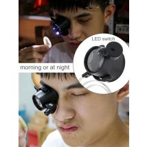 LED Eye Clamp Free 15X Magnifier Loupe Headband Magnifying Glass Loupe Jewelry Watch Clock Repair Tool Magnifier with LED Light