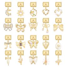 Accessori per bracciali Vintage corona d'oro modello di orso collegamenti con ciondoli italiani adatti a braccialetti in acciaio inossidabile da 9mm creazione fai da te