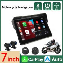 7 "Moto Lettore Multimediale Registratore di Navigazione GPS Wireless CarPlay Android Auto IP67 Schermo Impermeabile Bluetooth 2024 Nuovo