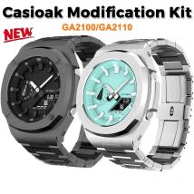 Lusso per Kit di modifica Casioak GA2100 Nautilus Metal Bezel Mod Kit custodia in acciaio inossidabile cinturino in metallo per accessori GA 2110