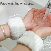 2 stücke Gesicht Waschen Handgelenk Strap Weiche Mikrofaser Handtuch Armbänder Waschen Gesicht Wasser Absorption Waschen Verhindern Nässe Handgelenk Strap