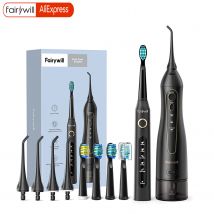 Fairywill Acqua Flossers Irrigatore Orale Ricaricabile Portatile Dentale 3 Modalità Serbatoio di Acqua per Denti 300ML Detergente per Denti Impermeabile